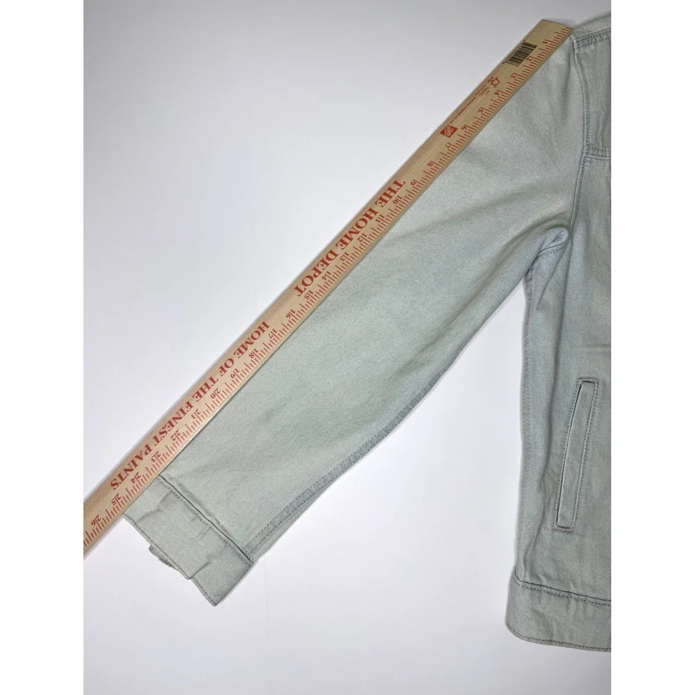 True Religion Jesse SN Trucker Jacket Light Blossom Wash Denim‎ Mens Small